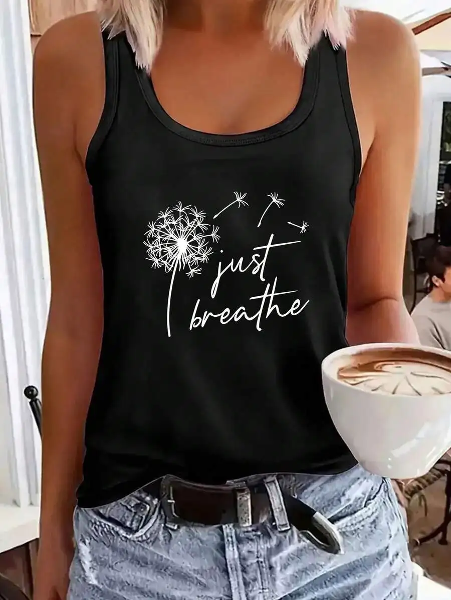 

Womens Plus Size Sleeveless Tank Top With Graphic Print Casual Relaxed Fit Breathable Summer Top