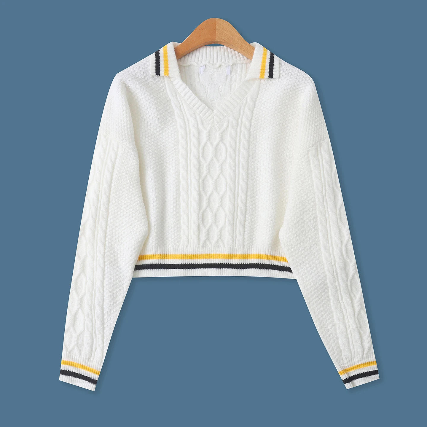 

Faionable ort Svel Knitted Sweater Spring New Sle Women's Slim Fit Crew Ne College Sle Knitwear Casual Commute