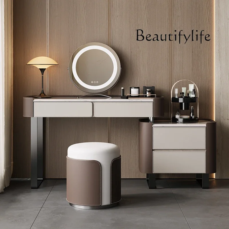 Eenvoudige Italiaanse minimalistische dressoir borstcombinatie moderne minimalistische slaapkamer kaptafel nachtkastje massief hout