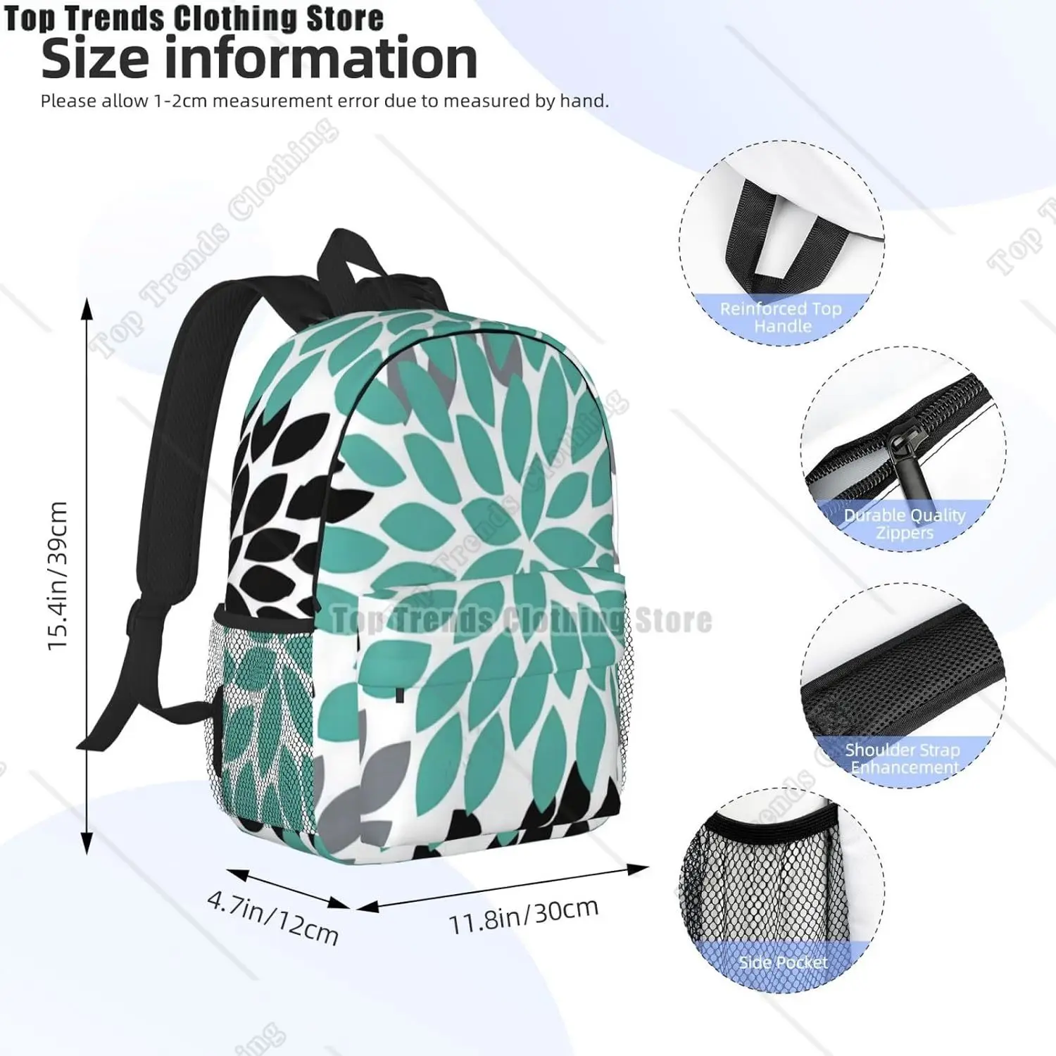 Dahlia Flower Print Adults Backpack Lightweight Backpacks For Hiking Work Laptop Backpack Men Women