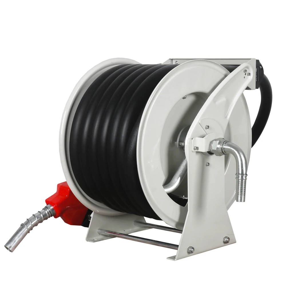 Double layer Industrial Heavy Duty Commercial 1 inch hose reel Retractable install with nozzle and 