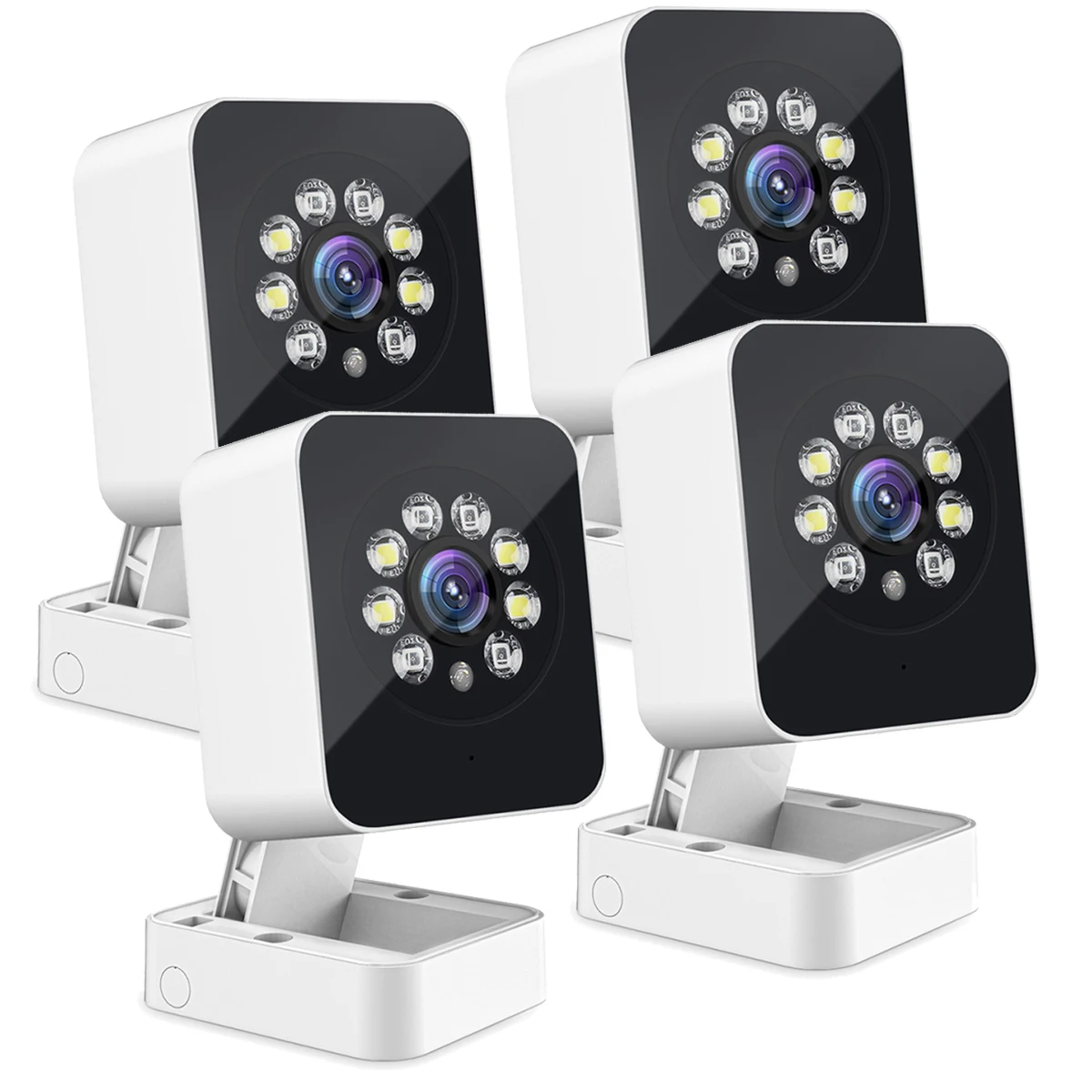 Kabellose Heimkamera WLAN-Würfelkamera Desktop Zwei-Wege-Audio PIR-Erkennung 3MP Heimsicherheit Haustier-Babymonitor Faltbare Halterung