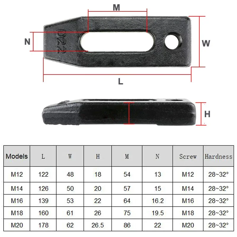 D forma in acciaio al carbonio tempra indurire piastra parallela punzonatura/iniezione morsetto stampo piastra di pressione M12 M14 M16 M18 M20