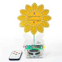 GTBL LED Sunflower Bluetooth Speaker Kit With Remote Control Diy Electronic Kit Welding Practice Parts