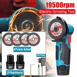 12V Mini Angle Grinder Cordless Electric Rechargeable Grinding Polishing Grinding Machine For Cutting Diamond Cordless Tools