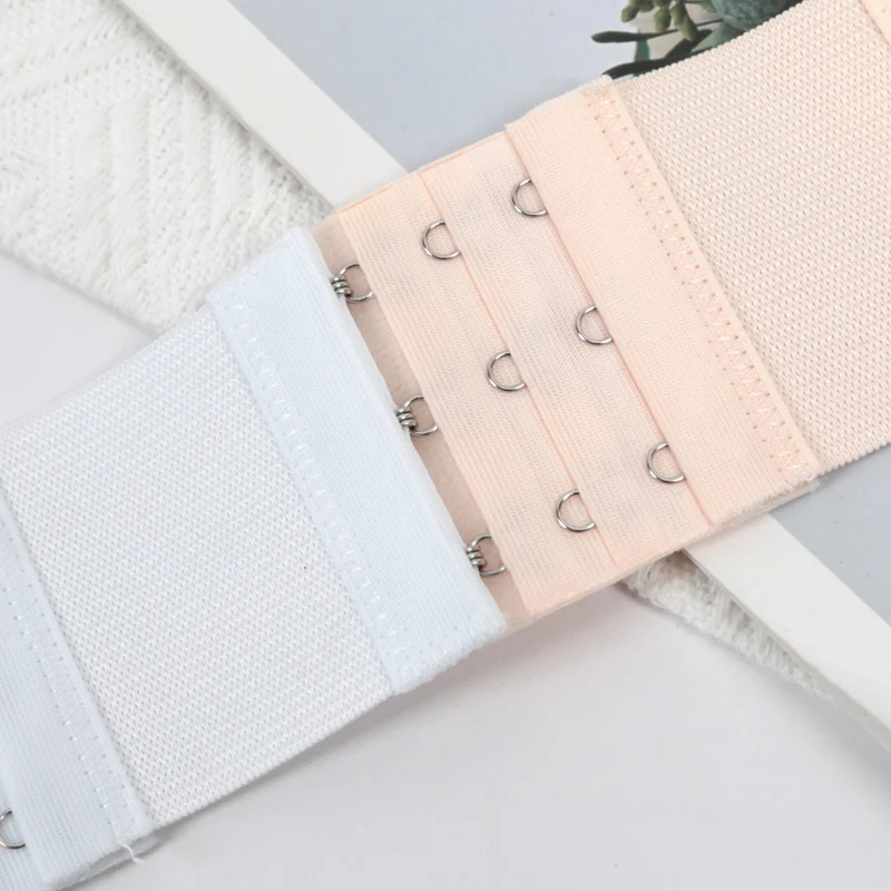 

4 Pieces 3-Hook Bra Strap Extender Elasticity Comfortable and Adjustable Bra Strap Clip Lingerie Accessory for Women Accessories