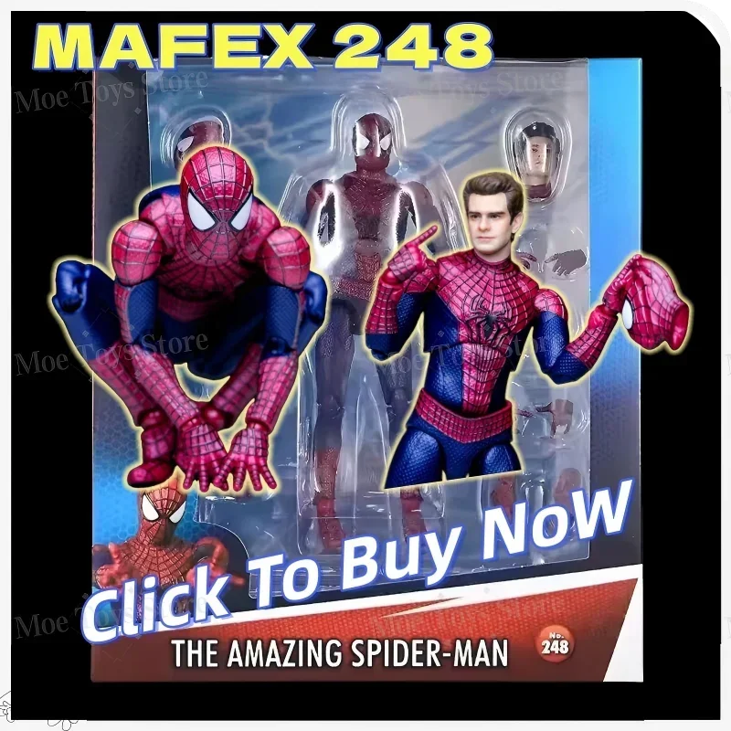 

Original In Stock New Mafex 248 The Amazing Spider-Man 2 Andrew Garfield Anime Action Figure Ko Model Kids Toys Birthdays Gifts