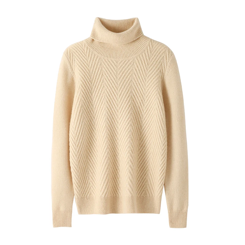 

Turtleneck Sweaters Cashmere Sweater Women 100% Cashmere Ladies Tops 2025 Long Sleeve Knitwears Wool Knit Pullover Women Clothes