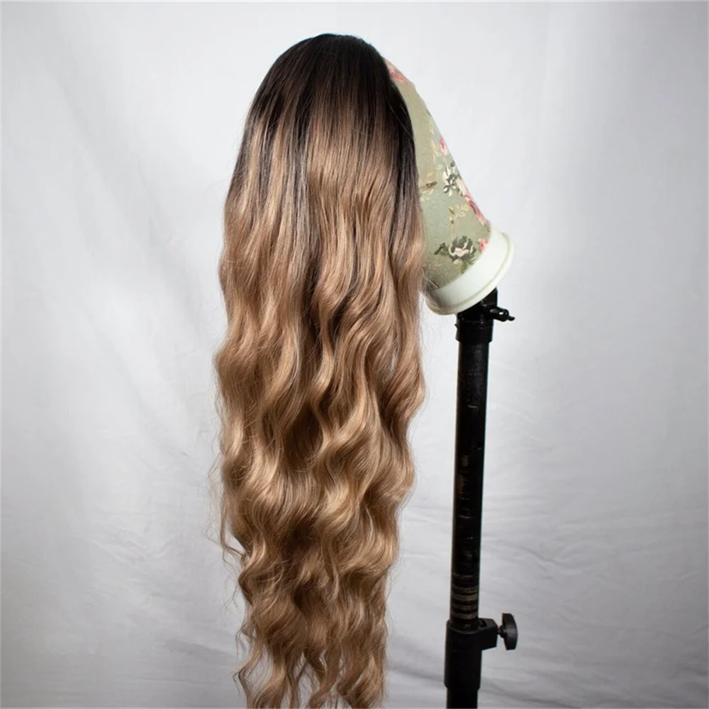 Soft Ombre Brown Preplucked  26inch Body Wave Glueless 5x5 Silk Base Jewish Human Hair Wig Baby Hair HD Lace European Hair