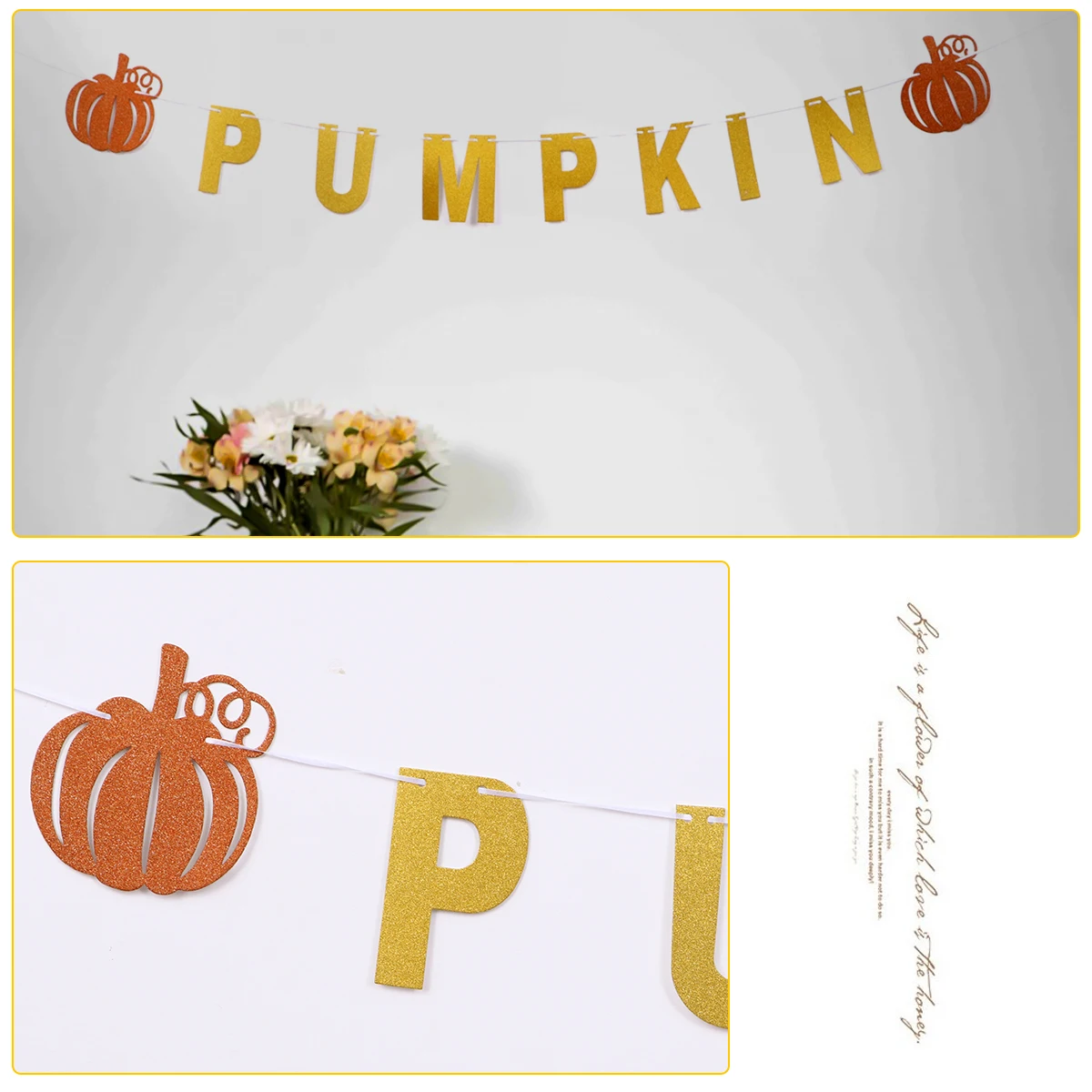 

1Set Thanksgiving Bunting Little Pumpkin Banner Creative Pumpkin Pattern Autumn Party Decoration Fall Harvest Decor Party