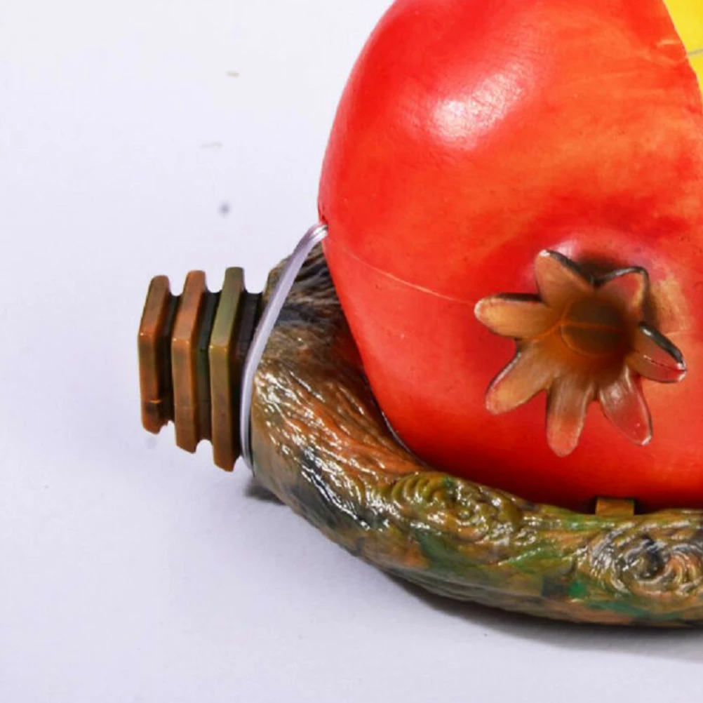 

Flat Base Simulation Pomegranate Branch Shaped Thickened Pet Bird Feeding Bowl Cage Mounted Food Container Durable Eco Friendly