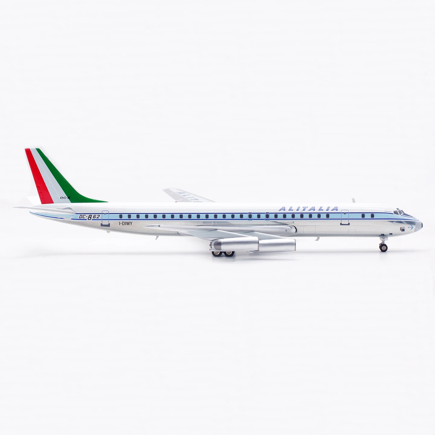 IF862AZ0725P Model Samolotu Kolekcjonerski ze Stopu Metalu, Prezent, INFLIGHT 1:200 Alitalia McDonnell Douglas DC-8-62, Model Samolotu Odlewany, I-DIWY