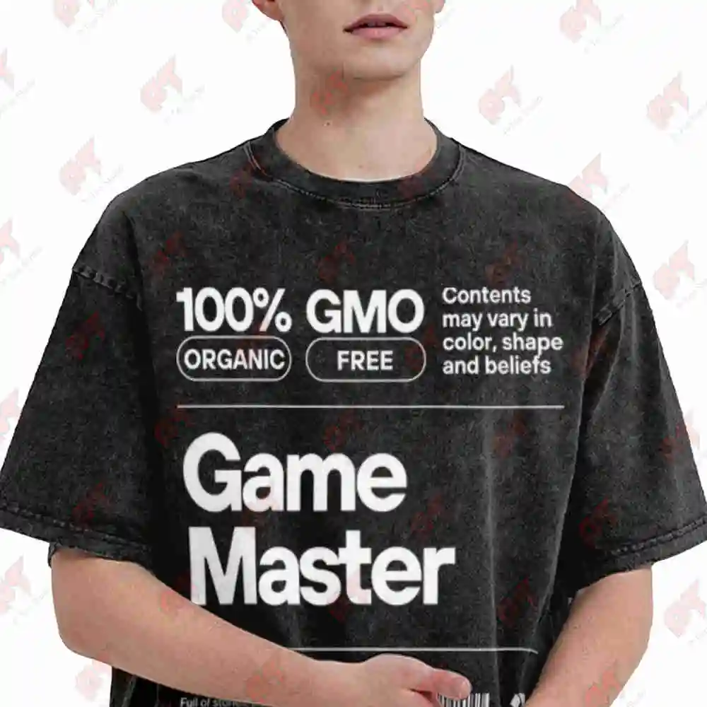 Game Master Vintage Washed Tee Pure Cotton T-Shirt