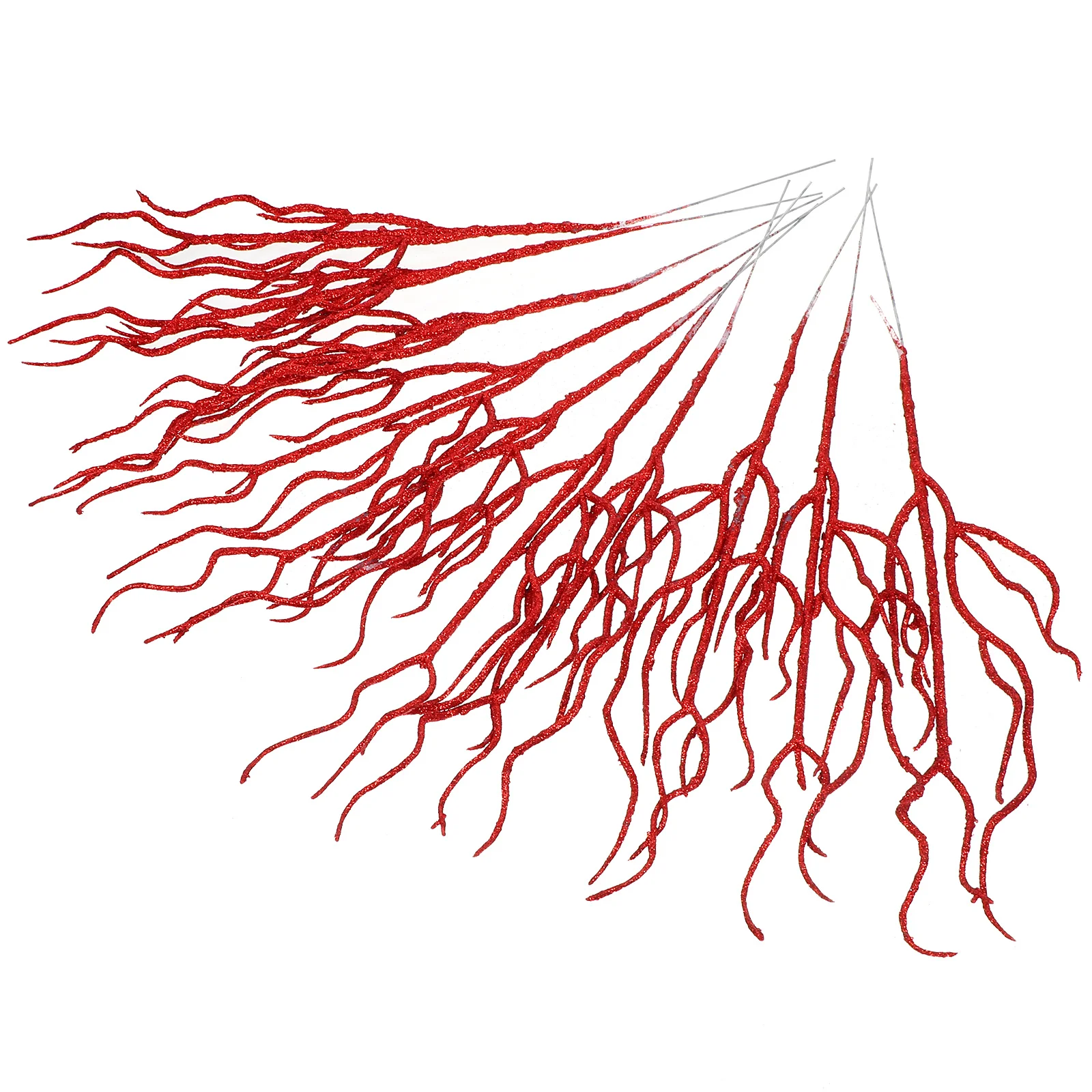 

10pcs Simulated Plant Leaves Christmas Decorative Leaf Xmas Festival Simulation Leaf For Wreath Garland Craft Diy Photo Prop