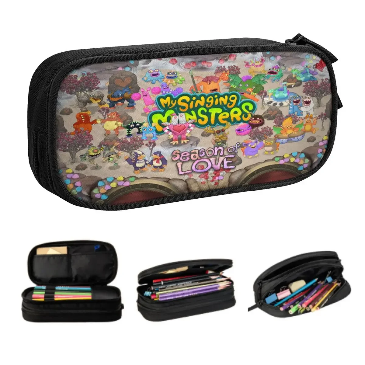 

My Singing Monsters Pencil Cases for Boy Girl Big Capacity Pen Bag Box School Accessories