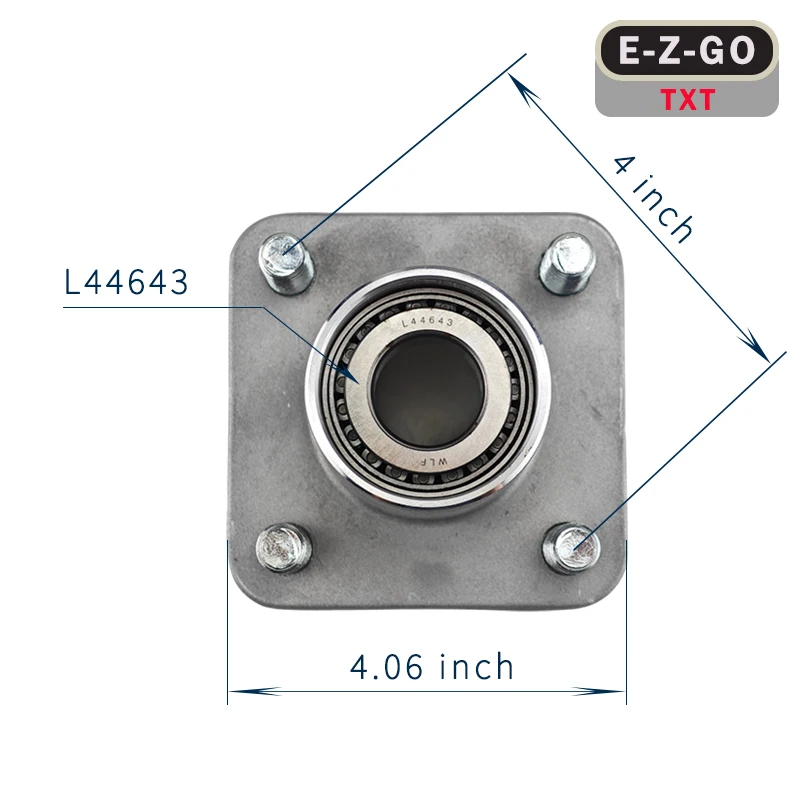 Wheel Hub Assembly with Races Bearing and Dust Caps 70895-G01 70895G01 Compatible with EZGO Gas Electric Golf Cart TXT 2001-2013