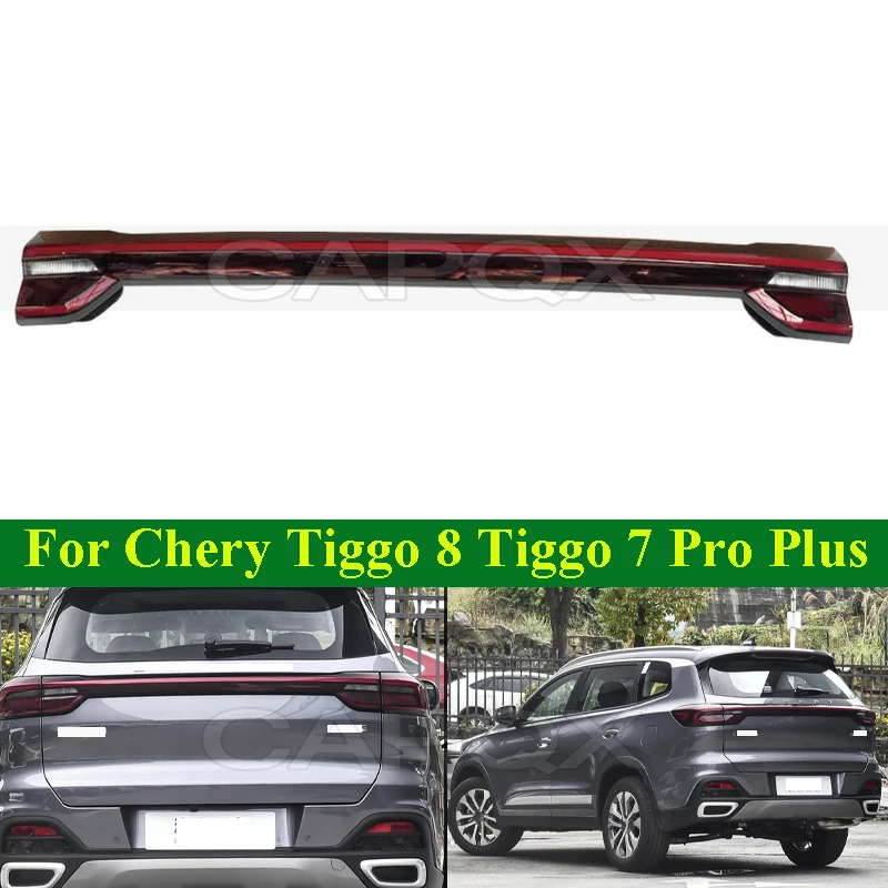 CAPQX LED Rear Bumper Tail Light Tail Lamp For Chery Tiggo 8 Tiggo 7 Pro Plus Taillight Taillamp Brake Light Through Light