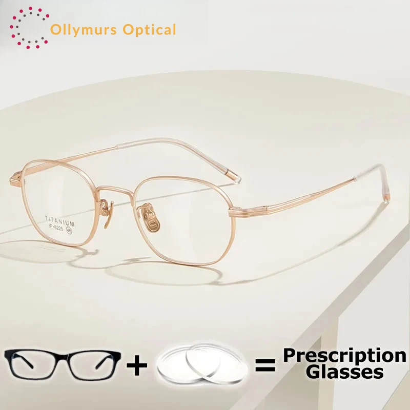 

OLLYMURS Prescription Glasses Men Pure Titanium IP Optics Frame for High Recipe Photochromic Multifocal Lens Fashion Teens Glass