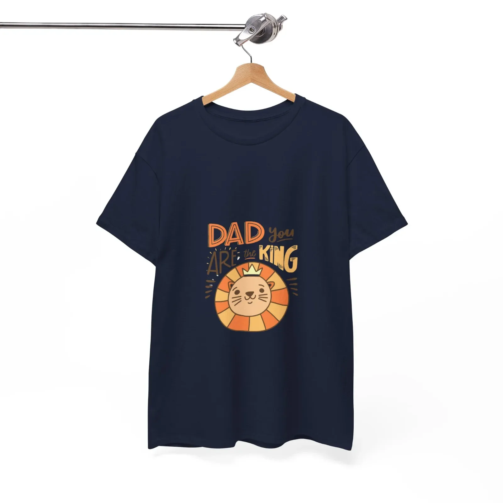 Dad is king lion, comfortable tees for dad, faultless present on Father's Day