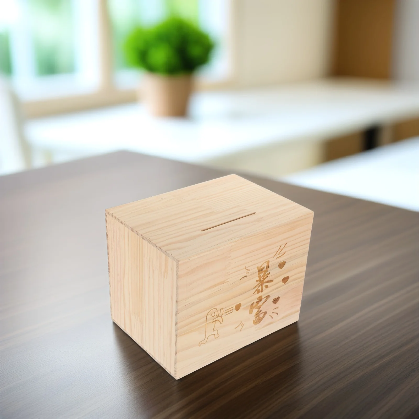 Kinder Sparschwein Holz Münze Glas Für Kinder Kleine Spardose Nette Spardose Für Home Office Dekoration Geschenk