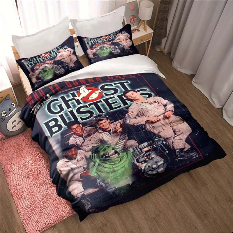 Cartoon G-Ghostbusters Movie Bedding Set Adult Kid's Bedroom Single Double Bed King Size Duvet Cover Duvet Cover Set Kids Gift