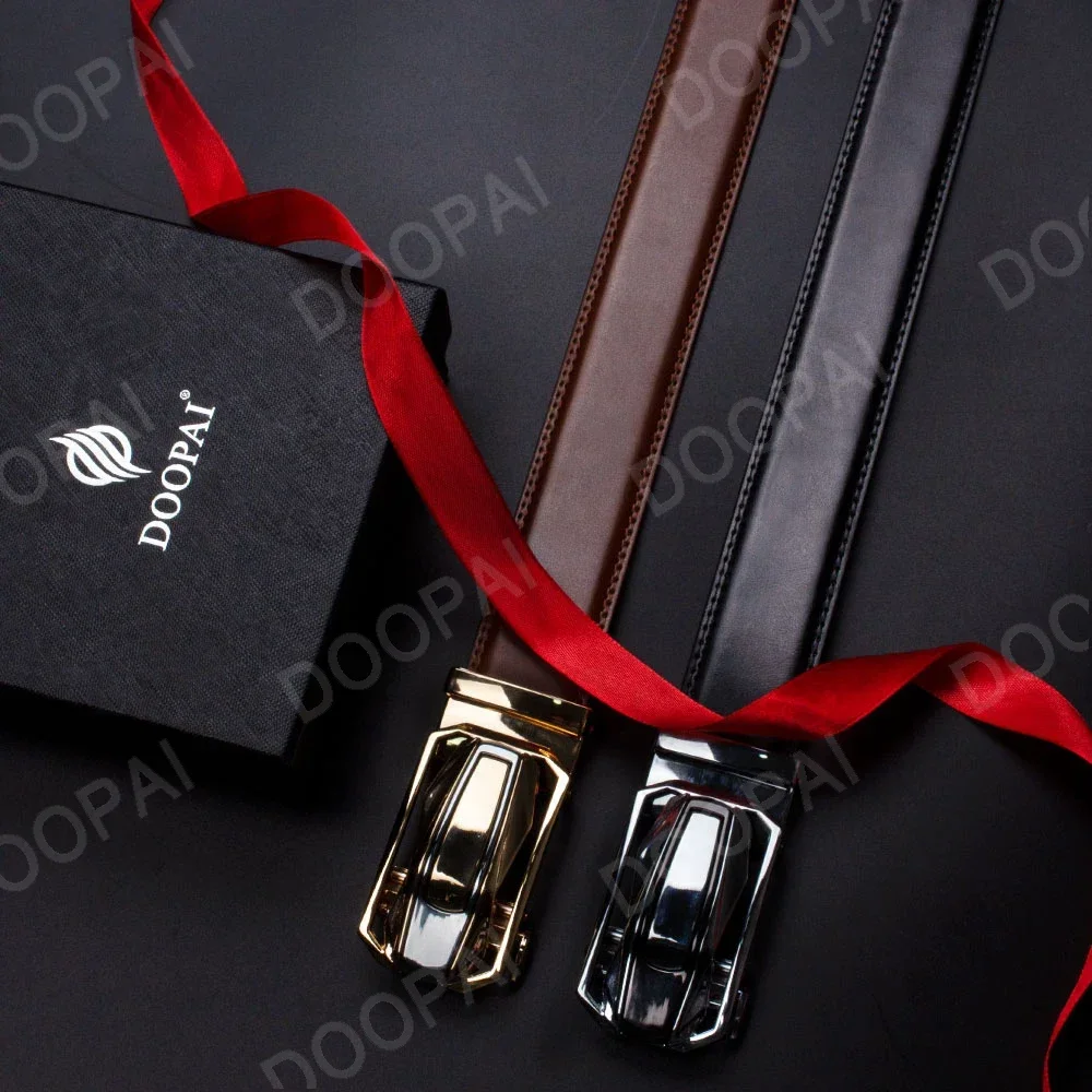 Männer Gürtel Aus Echtem Leder Kuh Strap Automatische Gürtel Sport Auto Marke Mode Automatische Schnalle Hüftgurt Schwarz Männlich Gürtel für Männer – Detail 6