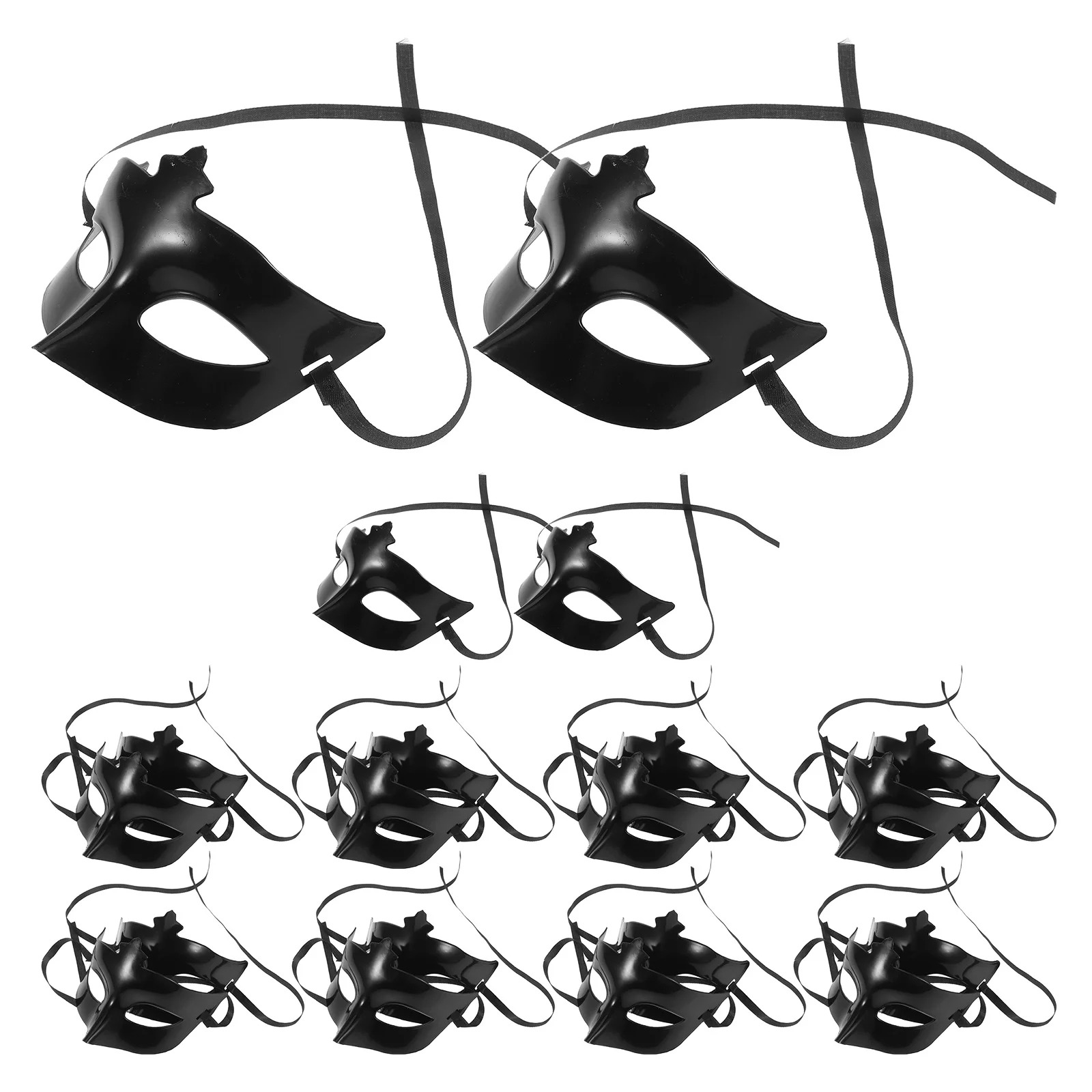 

20Pcs Halloween DIY Mask Bases Plastic Blank Half Face Unfinished Paintable Craft for Masquerade Cosplay Costume Mardi Gras