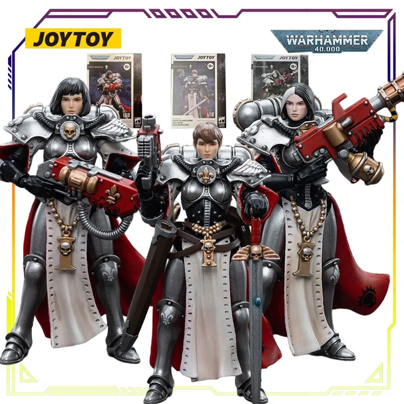

JOYTOY Original Warhammer 40K SeriesSilver White Robe Sisters' Association Anime Action Figure Model Toys Model Gifts for Boys