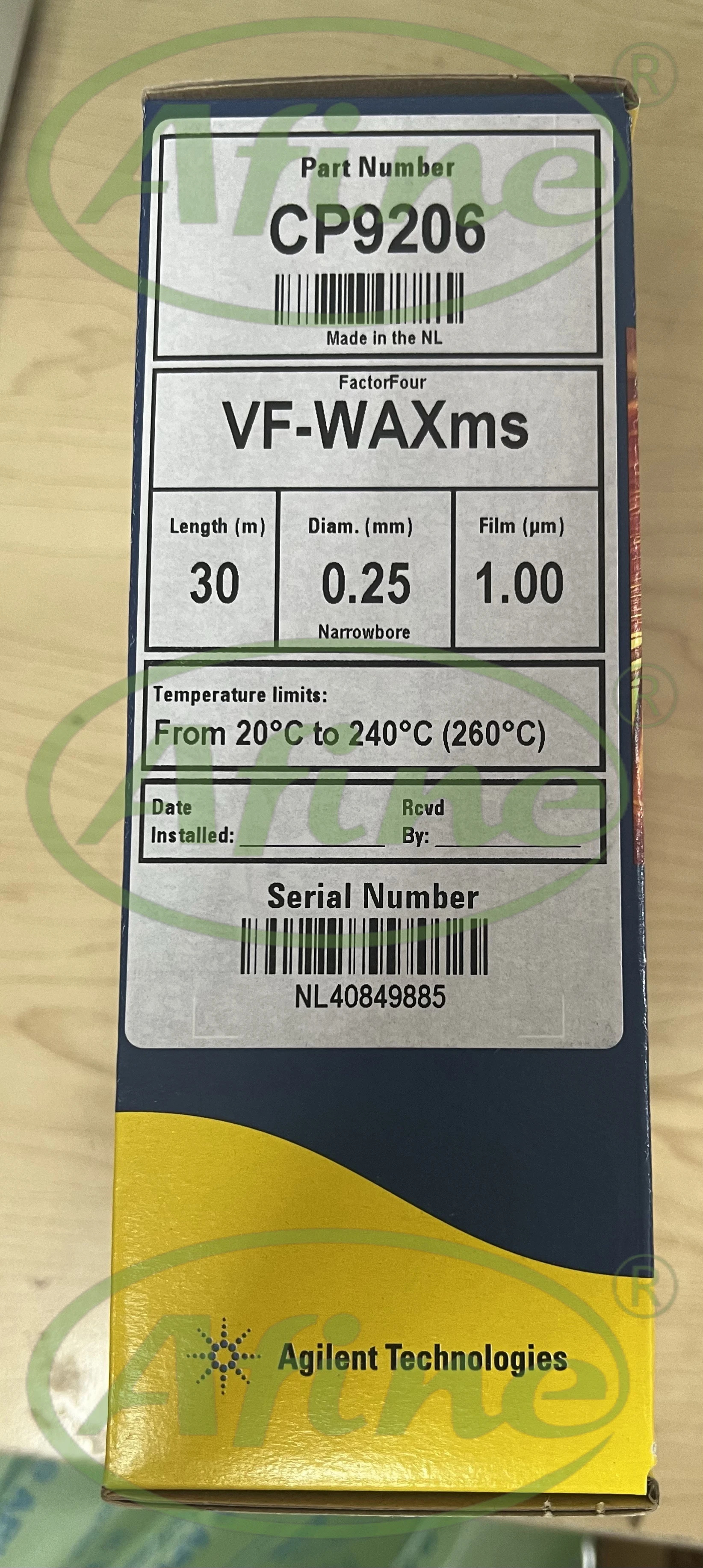 

AFINE Agilent CP9206 J&W VF-WAXms GC Column, 30 m, 0.25 mm, 1.00 μm, 7 inch cage