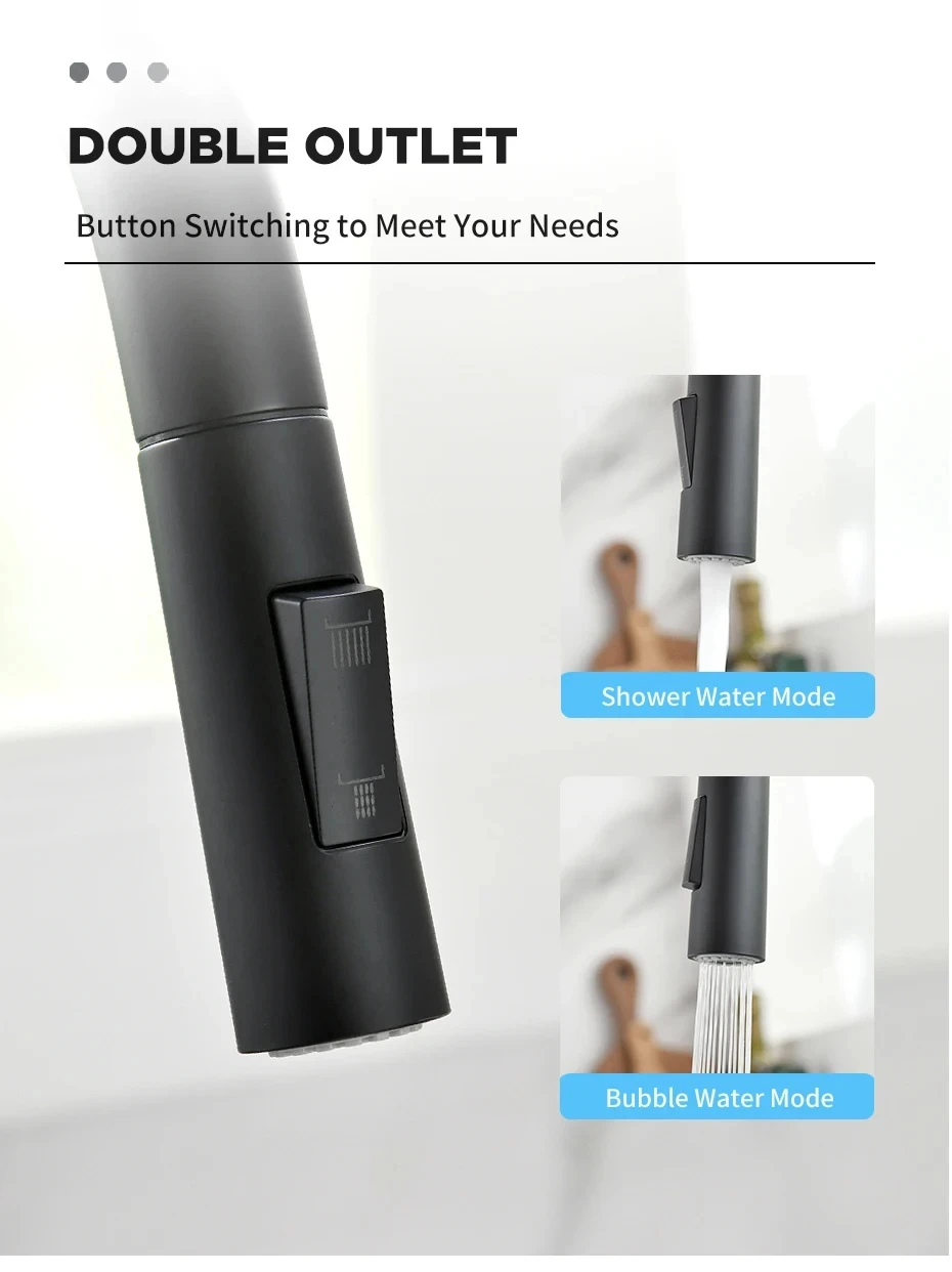 Kitchen Basin Faucet Silver Surface Faucet Bathroom Sink Faucet Pull-out Kitchen Faucet Single Hole G1/2 Mixer Faucet