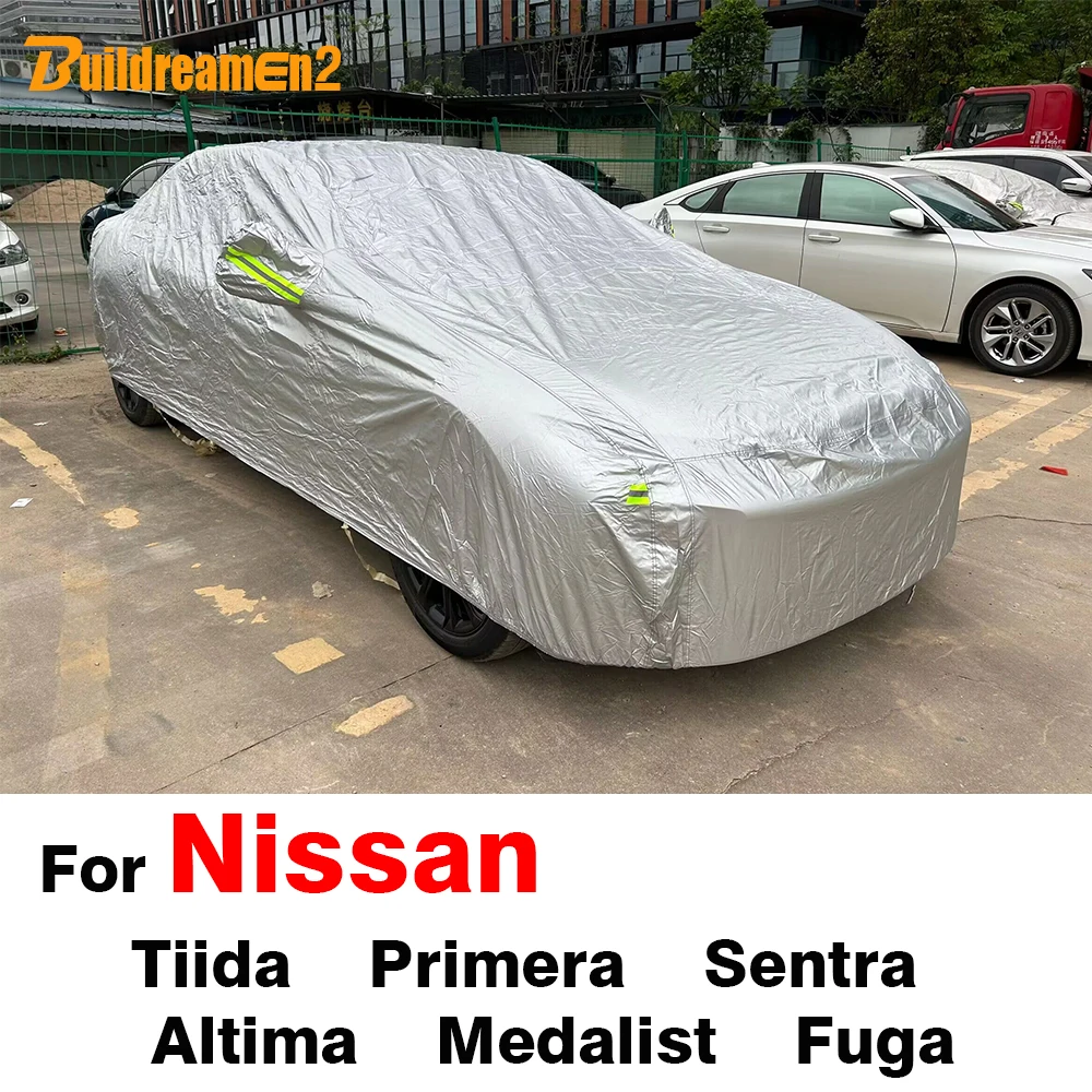 Buildreamen2 Waterproof Car Cover For Nissan Altima Tiida Sentra Fuga Primera Medalist Sun Snow Rain Dust Resistant Auto Cover