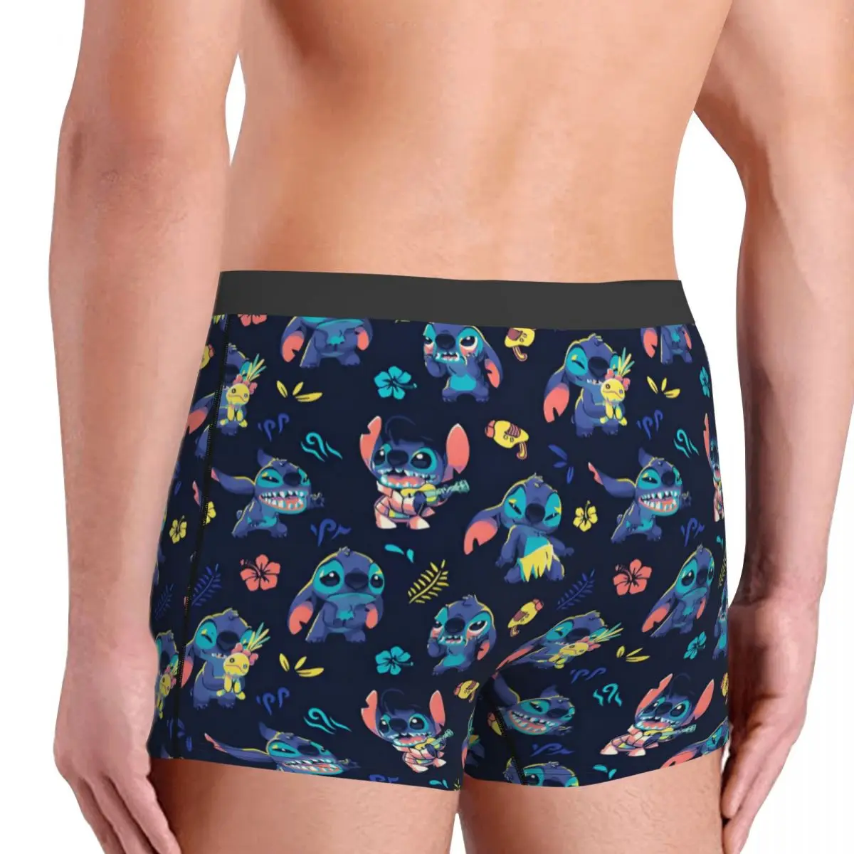 تخصيص الذكور مضحك غرزة ملابس داخلية منقوشة أنيمي لطيف الكرتون الملاكم ملخصات تنفس السراويل سراويل داخلية