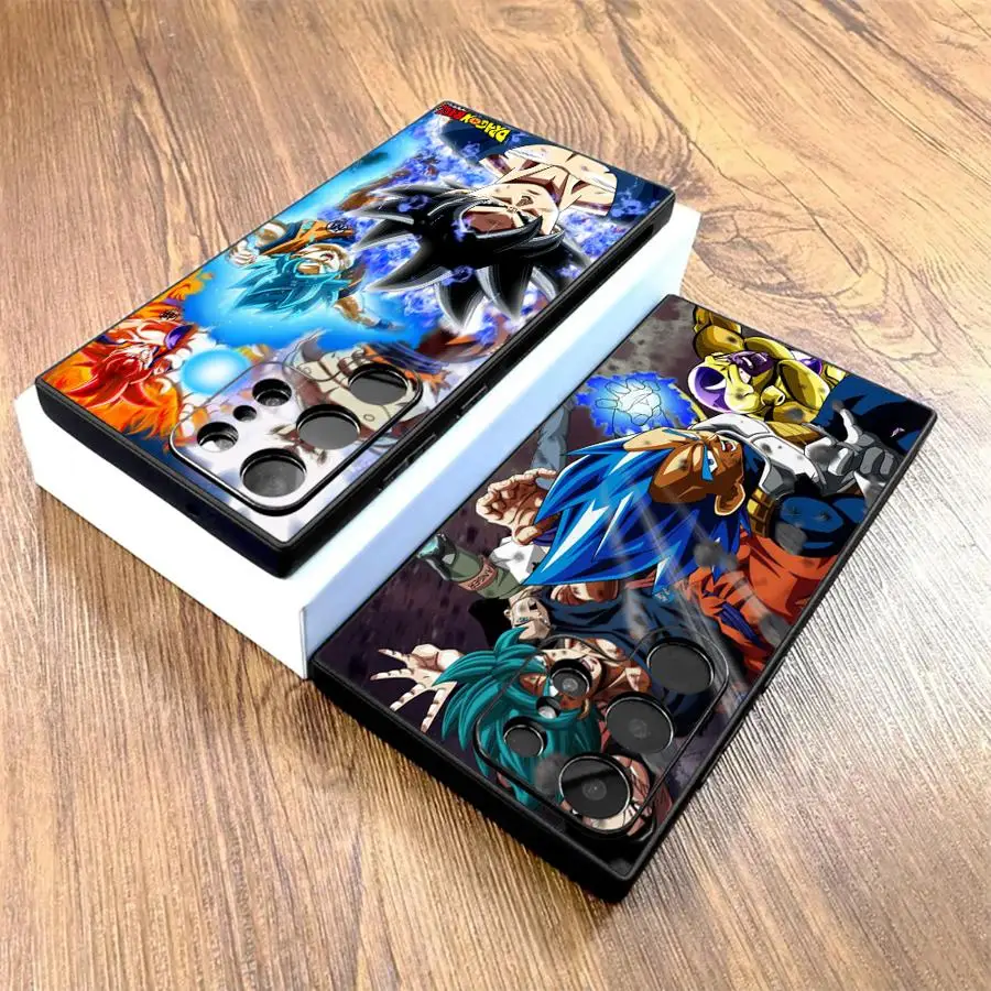 Schwarze weiche Handyhülle für Samsung Galaxy S21 FE S23 Ultra S20 S24 Plus S25 Edge Goku Dragon Ball