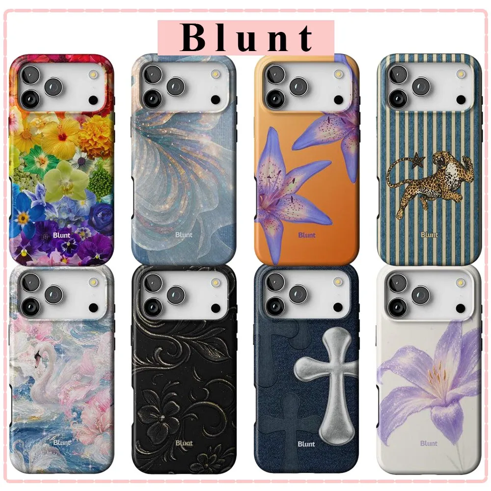 Orange Iris Blunt Phone Case for Samsung Galaxy S20 S22 S23 S24 S25 S26 FE Plus Ultra Edge 4G 5G Double-layer Back Cover