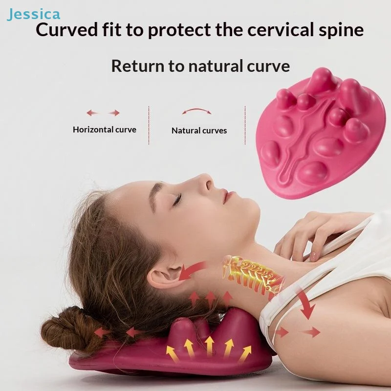 

♥ Подушка для растяжки шейного отдела позвоночника | Устройство для вытяжения изогнутой шеи с массажными узлами для облегчения боли и коррекции осанки