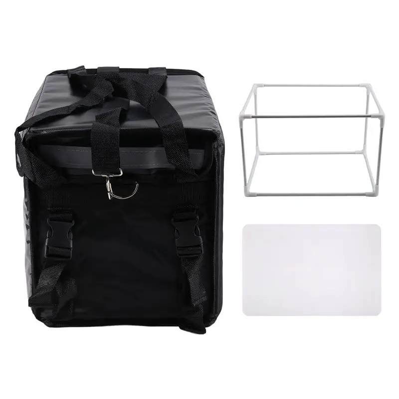Waterproof Thickened Insulated Bag 32L Motorcycle Trunk Takeout Bag Refrigerated Backpack Camping Cooler