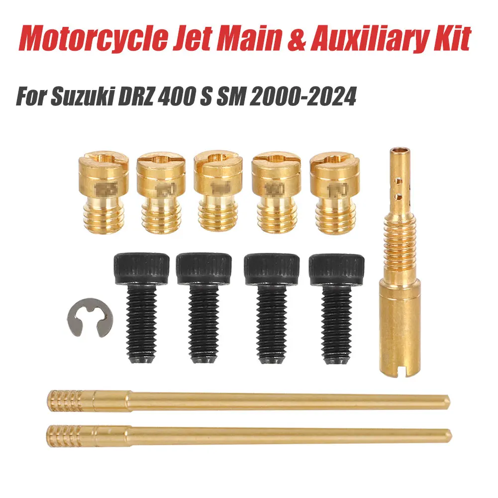 For Suzuki DRZ 400 S SM 2000-2024 Motorcycle Jet Main & Auxiliary Kit With instruction manual