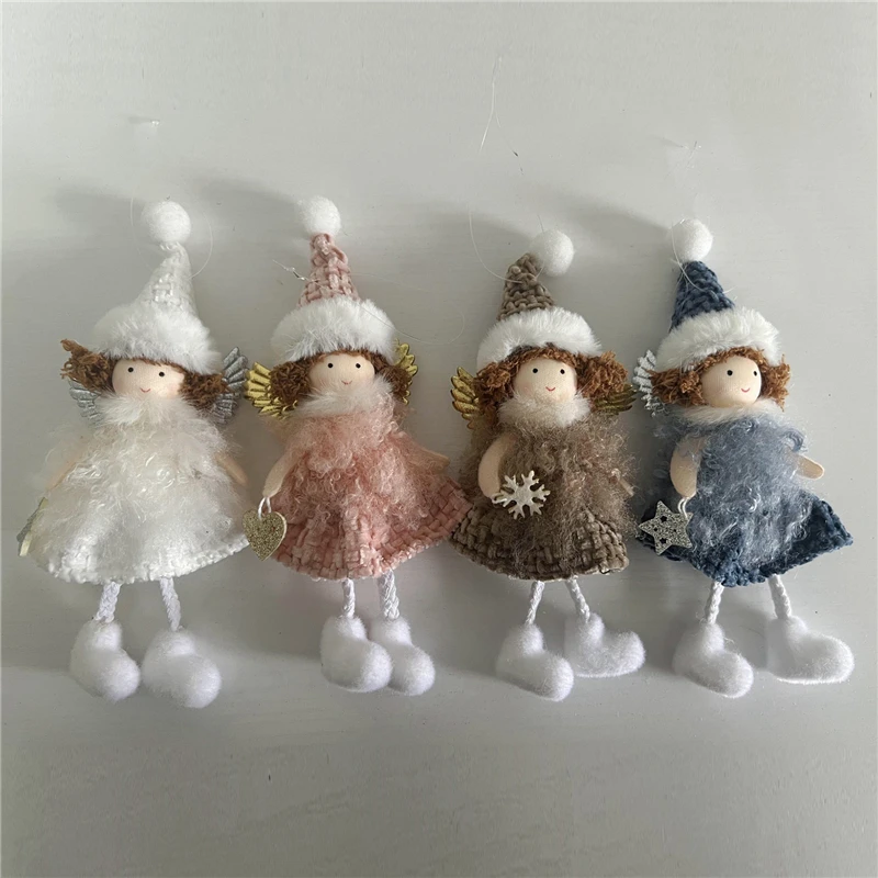 Christmas Angel Girl Doll Pendant Christmas Tree Hanging Ornaments Xmas Plush Angel Girl Pendant Party Holiday Decorations