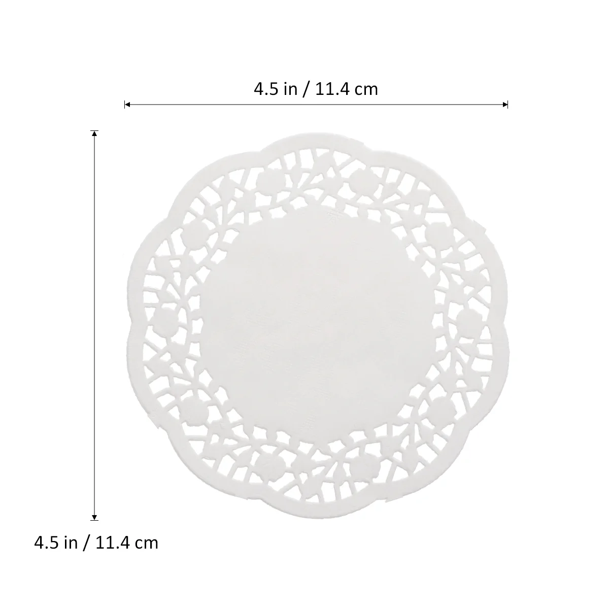 100pcs Disposable Oil-absorbing White Lace Paper Doilies Cake Box Liner Packaging Paper Pad 45