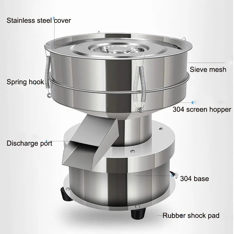 Electric Stainless Steel Screening Machine Powder Vibrating Sieving Machine Lab Sieve Shaker Vibrating Screen