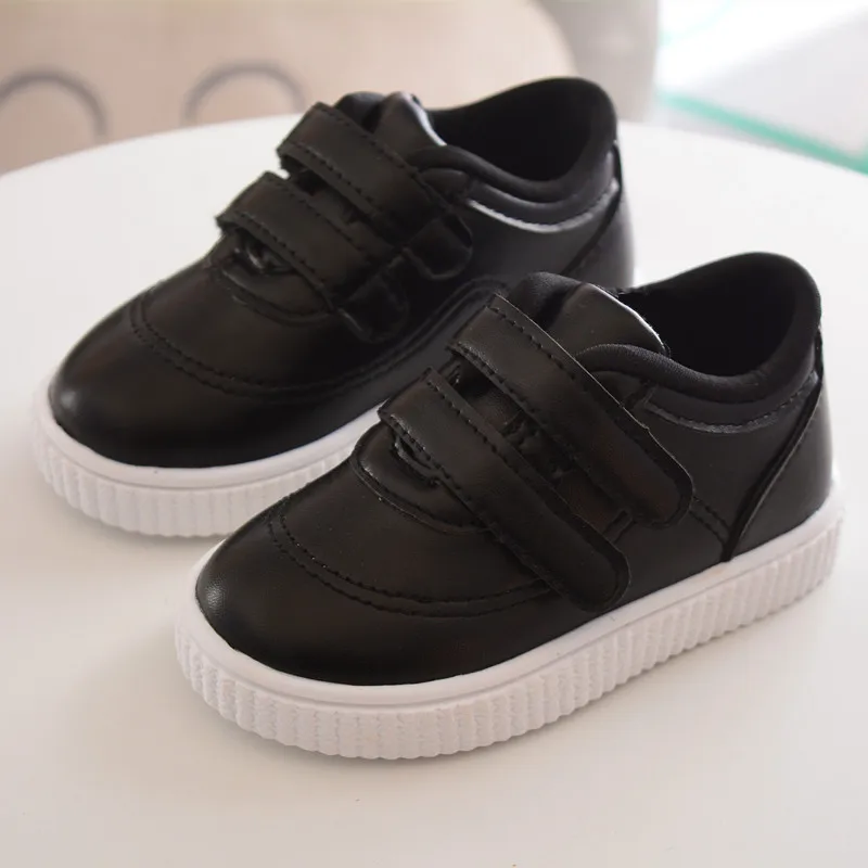 Girls fashion breathable board sports shoes boys flat casual shoes kids leather soft soled non slip sneakers Children\'s shoes