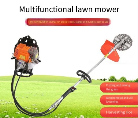 Four-stroke backpack multi-purpose lawn mower, lawn mower, brush cutter, rice harvester