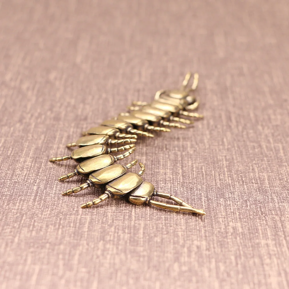 

1Pcs Elegant Brass Centipede Tea Pet Adornment Unique Sculpture Decor for Tea Ceremony Stylish Living Room Accent