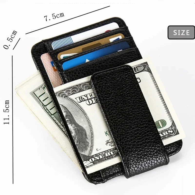 

Creative Men's Wallet Fashionable Men's Wallet Dollar Card Holder Women's Magnetic Buckle Portable Creative Money Clips Korean