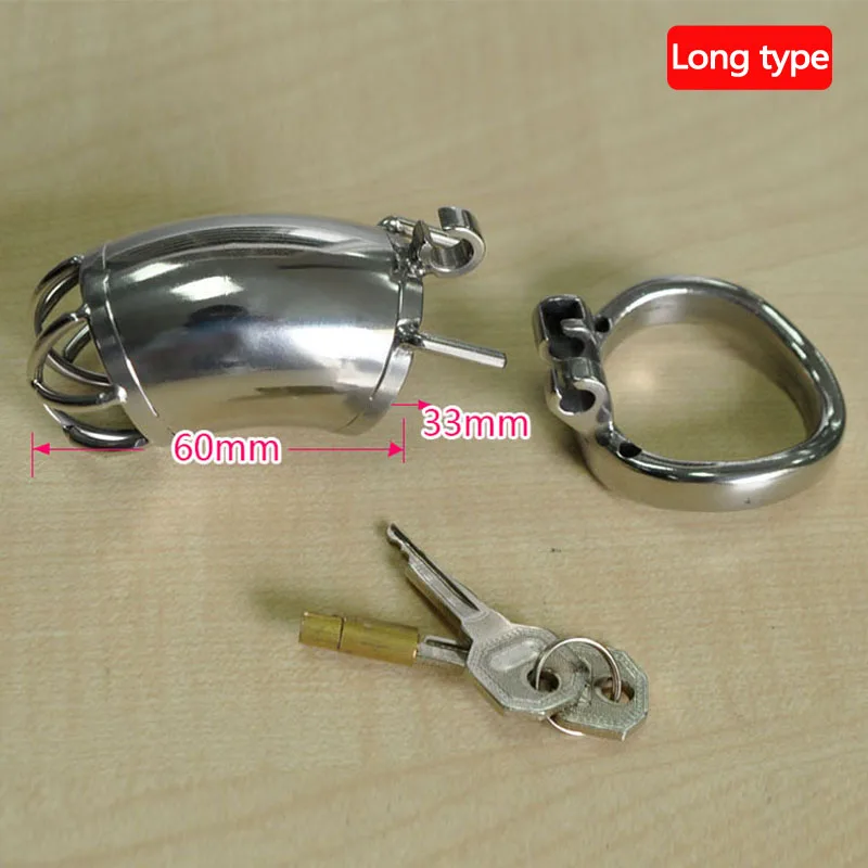 Stainless Steel Metal Penis Sleeve Bird Lock Chastity Cage Adult Sex Toys For Men Cock Cage Male Chastity Device CB6000 view 5