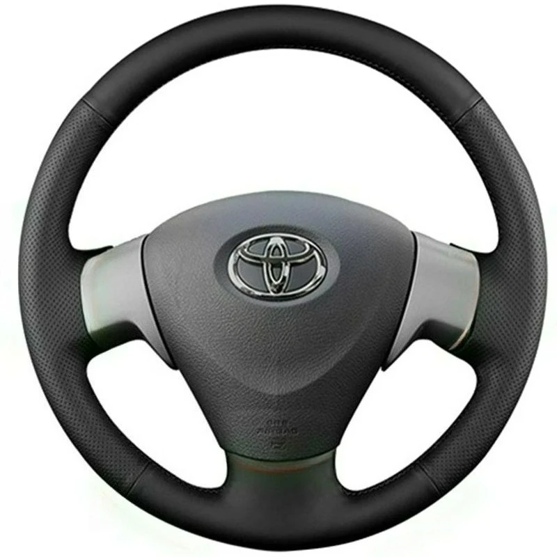 

Hand-stitched renovation black Leather car steering wheel cover For Toyota Corolla 2006-2010 Matrix 2009 Auris 2007-2009