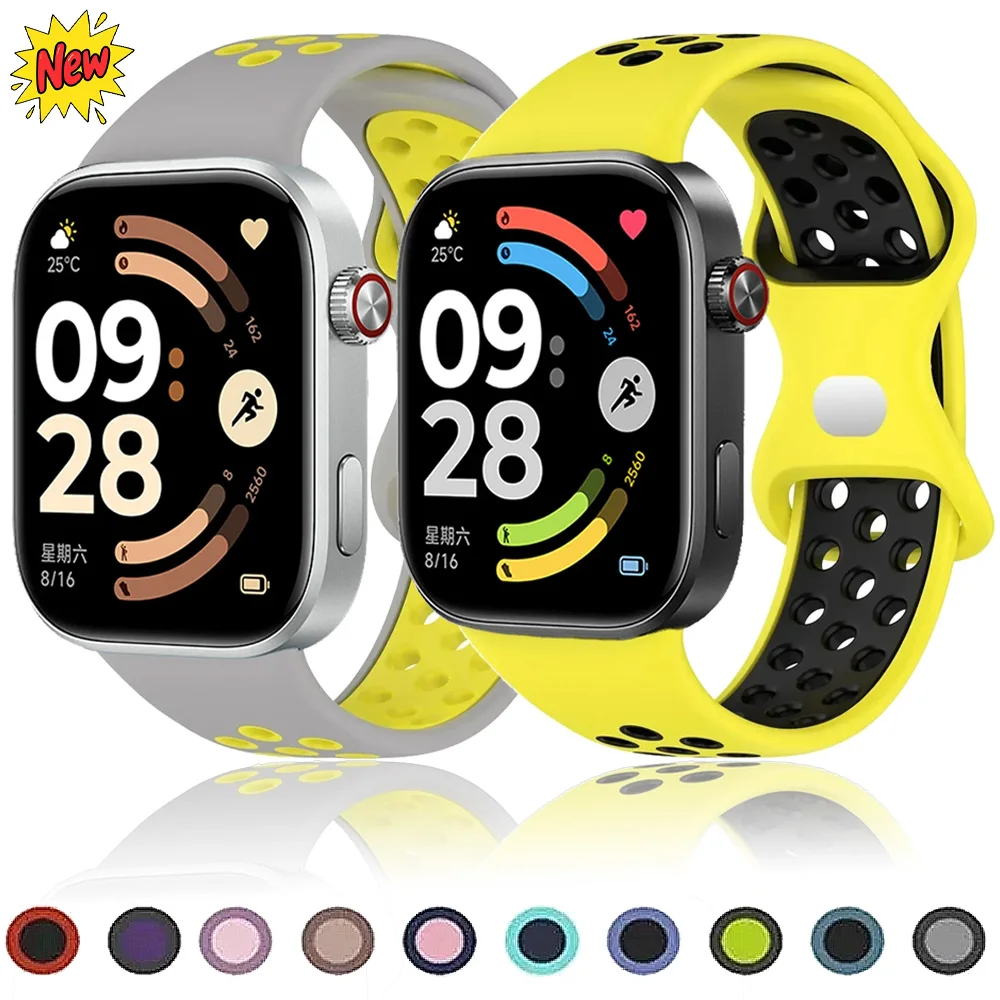 Silikon-Sportarmband für Redmi Watch 6 5 4 Smartwatch Komfortables Verstellbares Armband für Xiaomi Mi Band 10 Pro/9/8 Pro