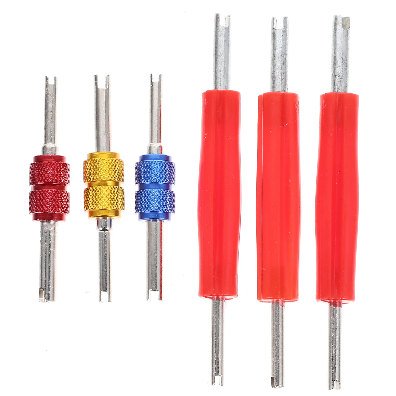 

1Set Valve Core Removal Tool Sturdy Metal Dual Head Color Coded Handle Car Tire Disassembling Valve Stem Repair
