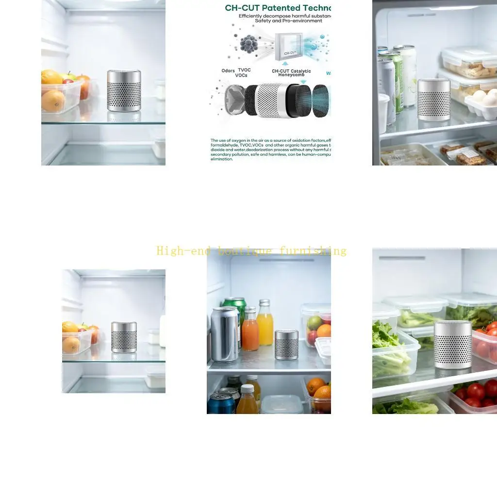 L9NB Gray Ventilated Deodorizer Box for Kitchen and Cabinet Placement