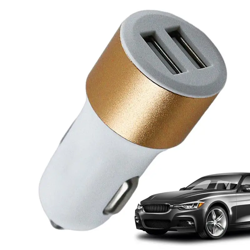 

USB Car Charger 12-24V Universal Car Charge Adapter With Dual Ports Convenient USB C Car Phone Charger USB Car Charger Adapter
